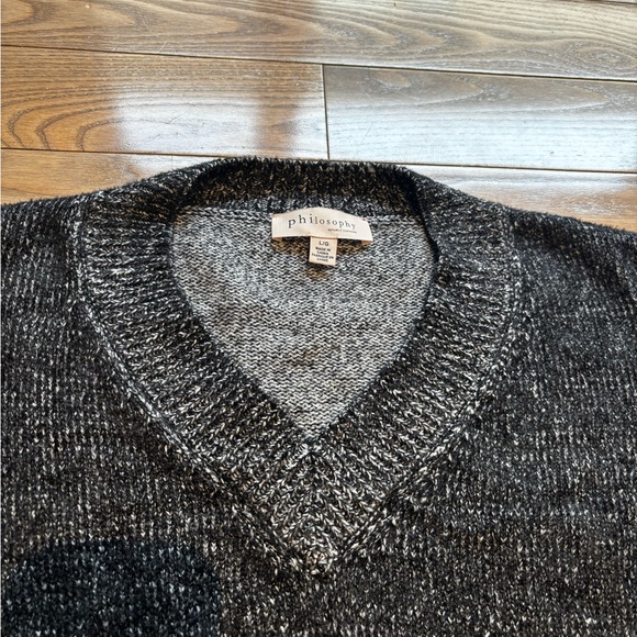 Philosophy Charcoal V-Neck Sweater - Picture 2 of 8